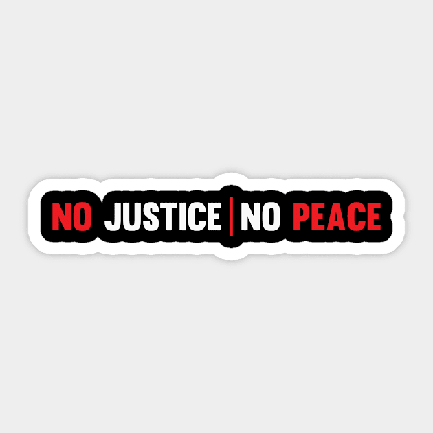 No Justice No Peace Sticker by CatsCrew